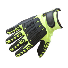 NMSAFETY EN388 4544EP hi-viz guante amarillo resistente a los golpes